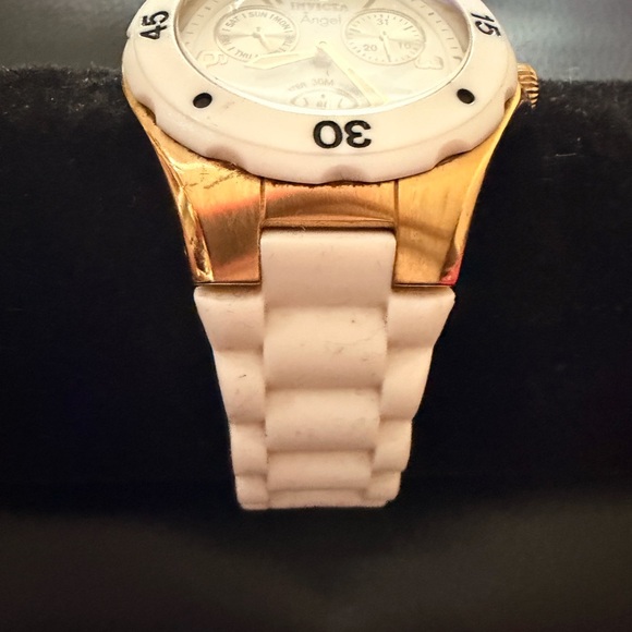 Invicta Angel Gold and White Multifunction Watch